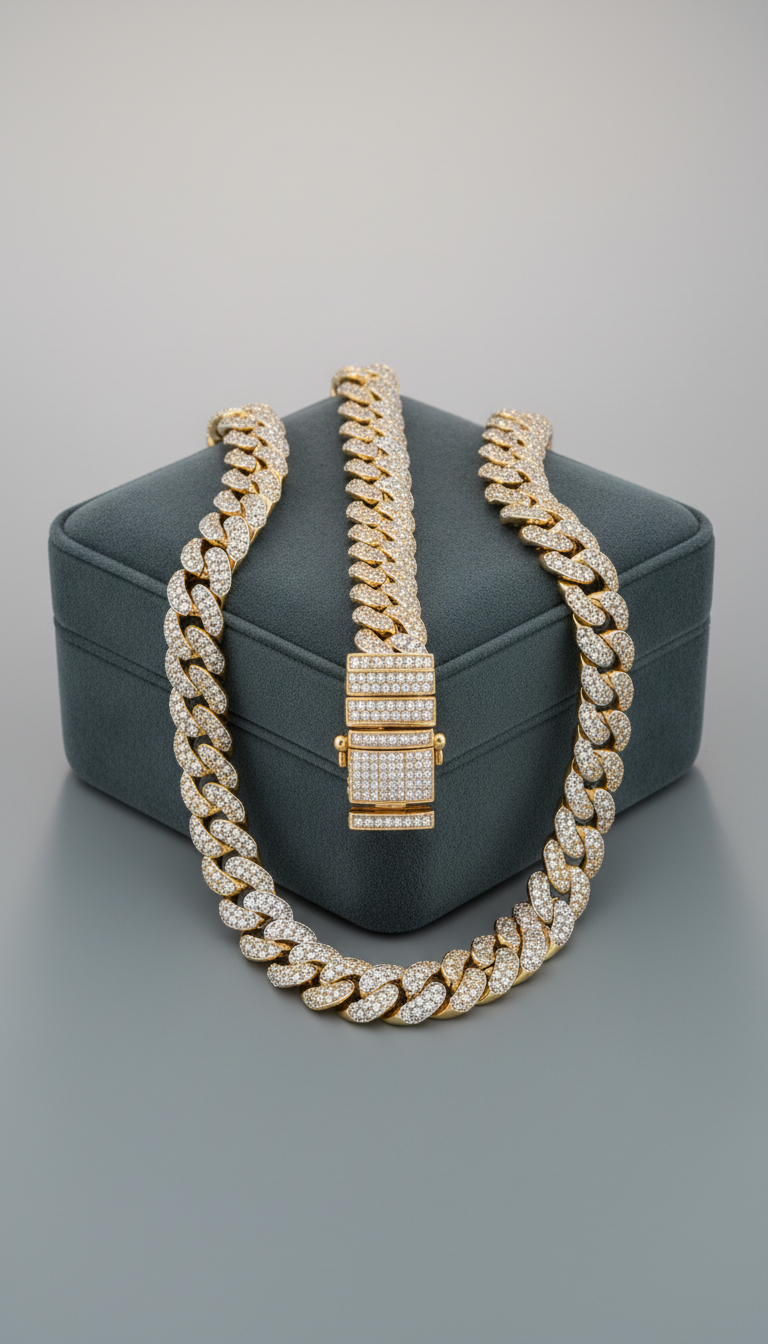Two-Tone Gold & White Gold Cuban Link