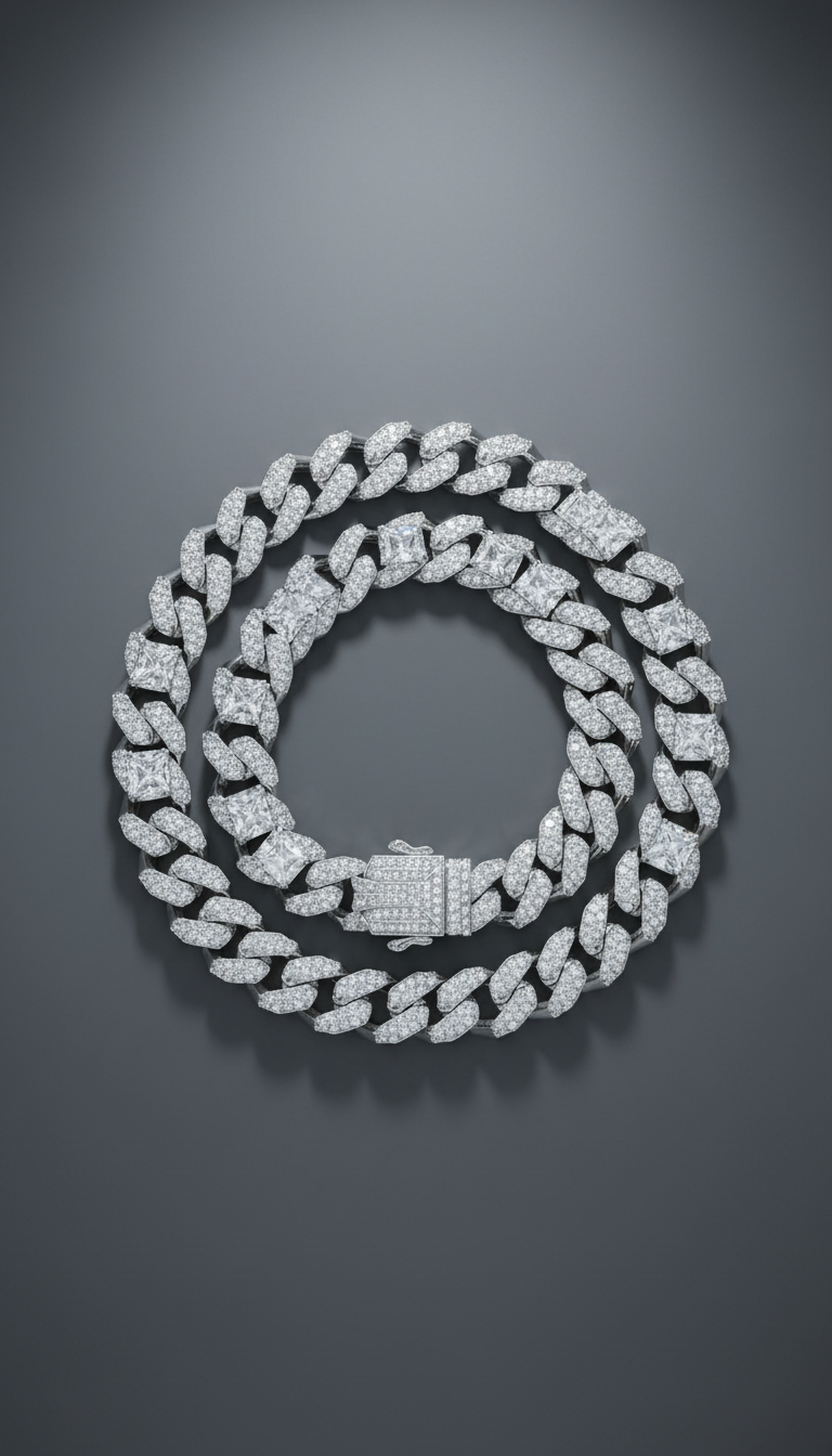 White Gold VVS Diamond Cuban Link