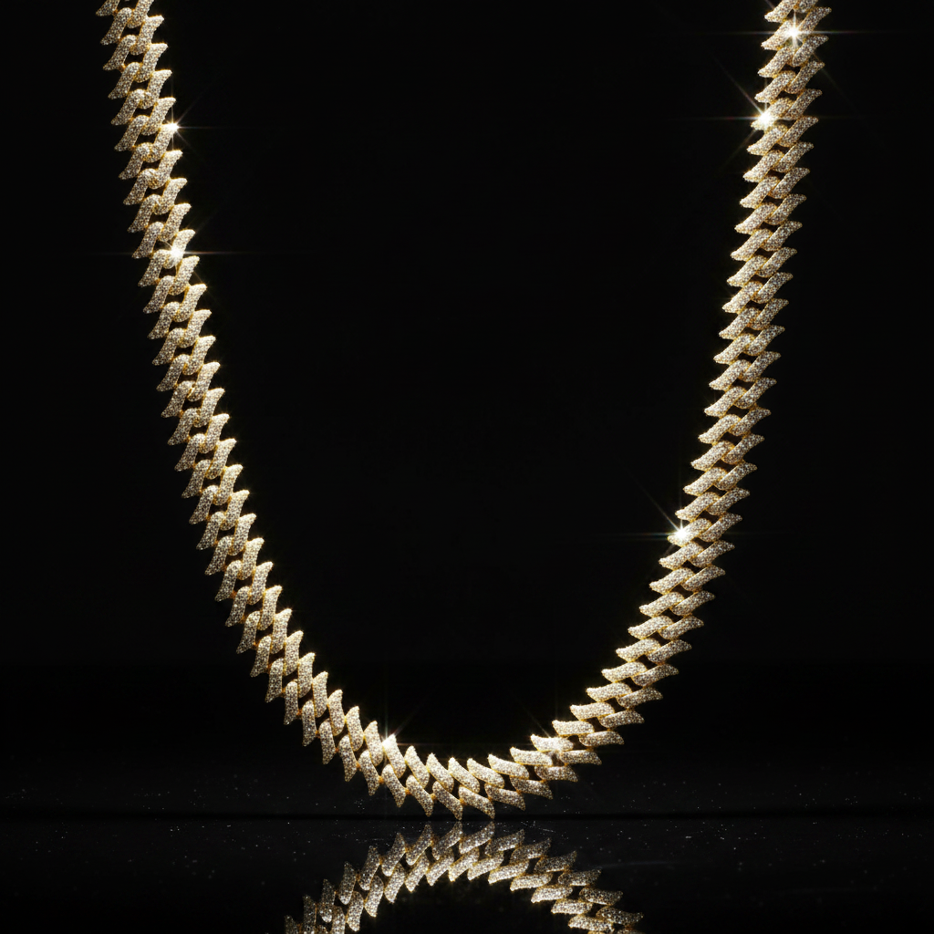 Yellow Gold Spike Cuban Chain