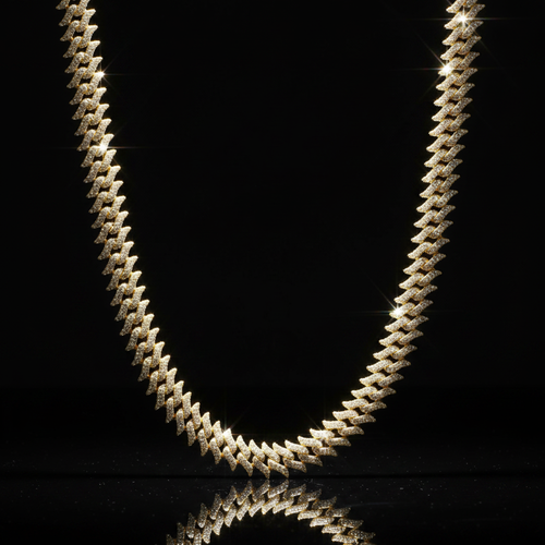 Yellow Gold Spike Cuban Chain